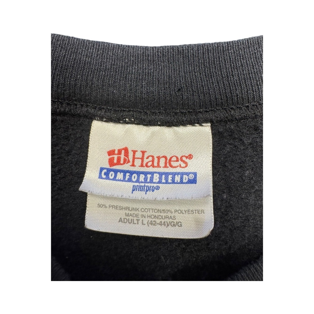 Hanes Sweatshirt Mens L Black Designated Driver Cowboy Horse Graphic Distressed - Picture 7 of 9
